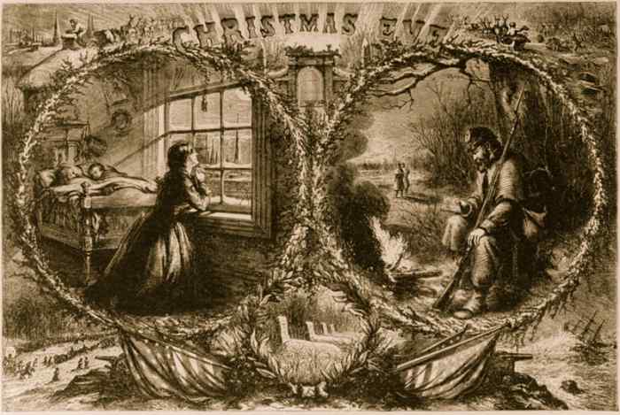 19 век. Канун Рождества. Жена солдата молится за мужа, ушедшего на войну.