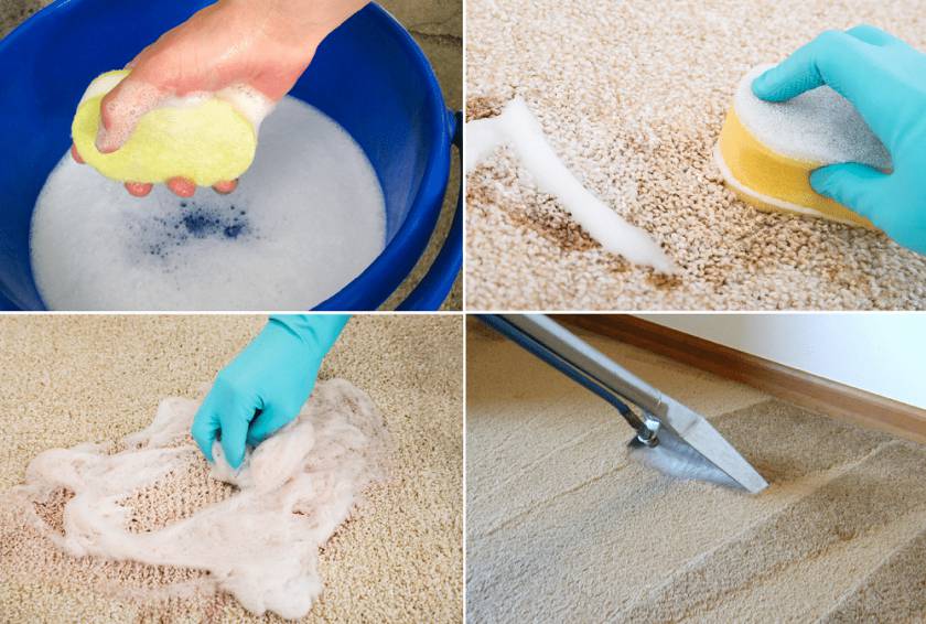 Как почистить ковёр стиральным порошком?