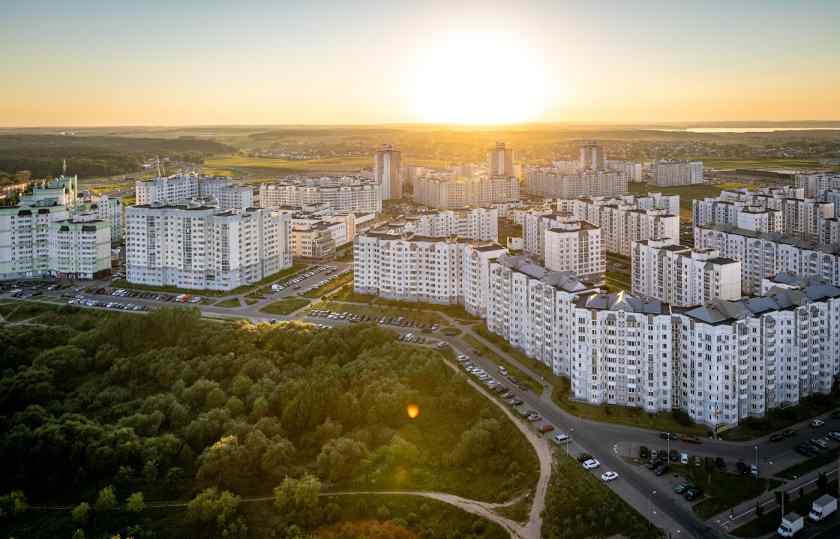 Панорама Фрунзенского района города Минска