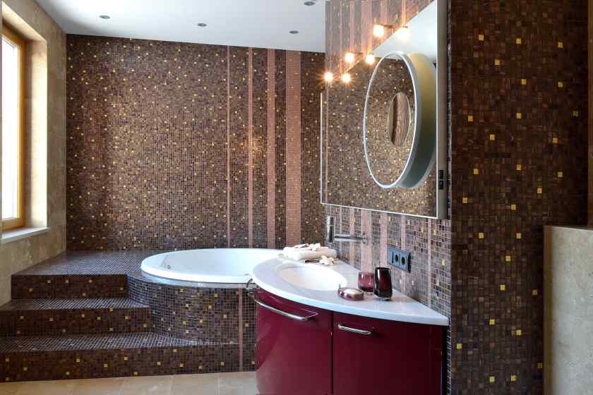 Дизайн ванной комнаты с мозаикой