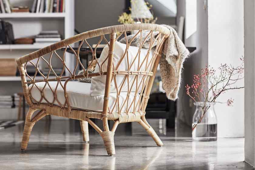 Плетёная мебель в скандинавском интерьере