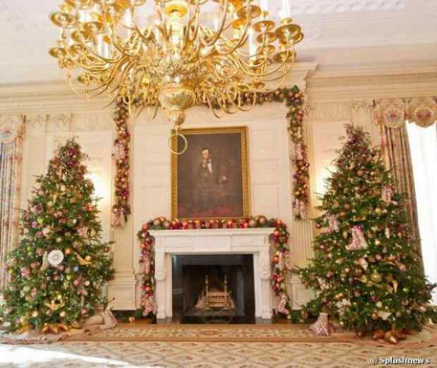 Белый дом, США, Обама, Новый год, елка, 2013