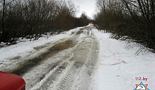 В Петриковском районе подтопило участок автодороги