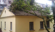 Авария напротив четвертого корпуса РТИ.